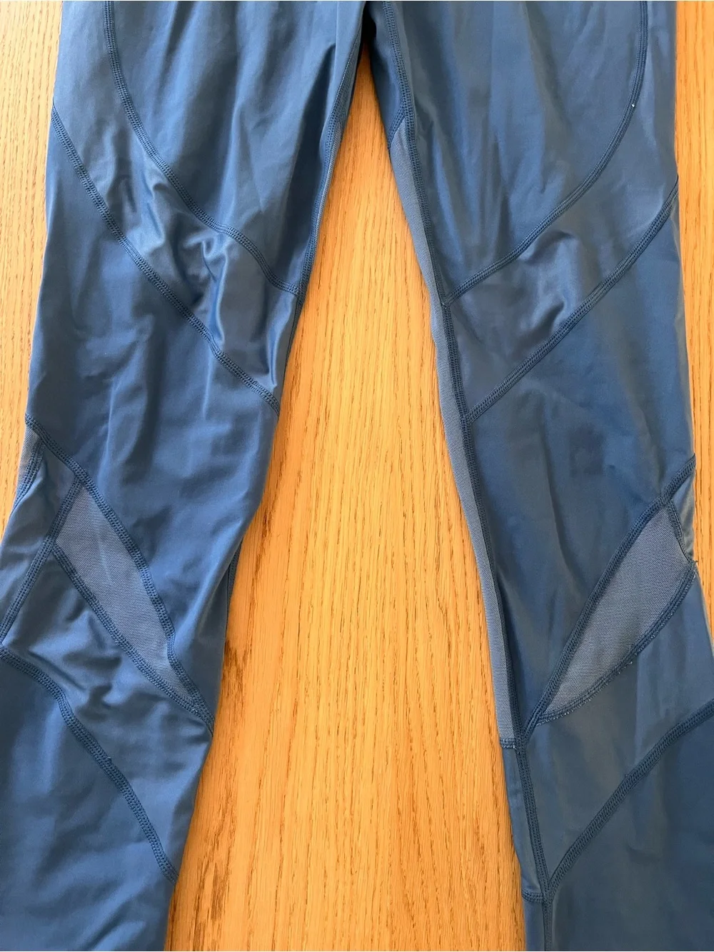 Sweaty Betty Slate Blue High-Waist Mesh Panel Leggings